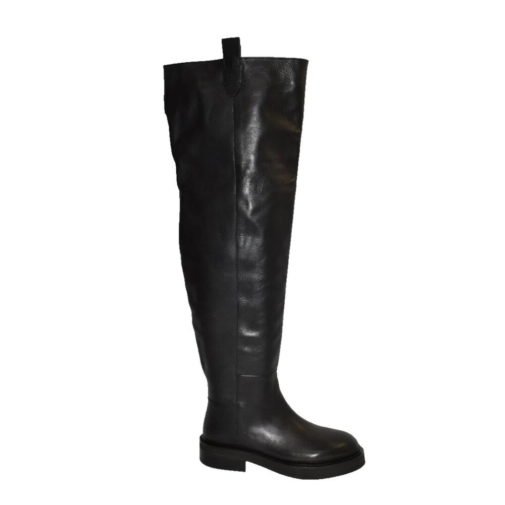 New! Allsaints Mindy Leather OTK Boots Black 39 9 US DD491